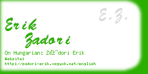 erik zadori business card